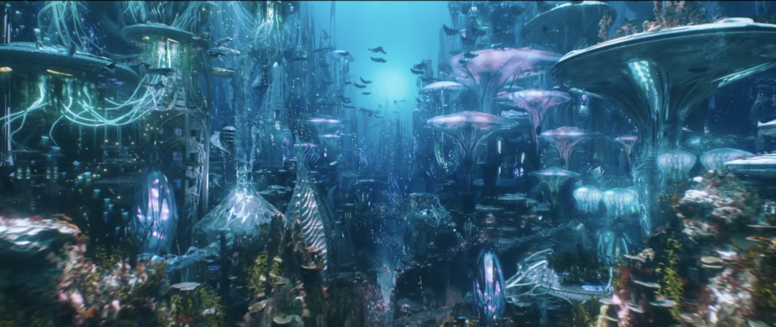 The city Atlantis in movie Aquaman, 2018