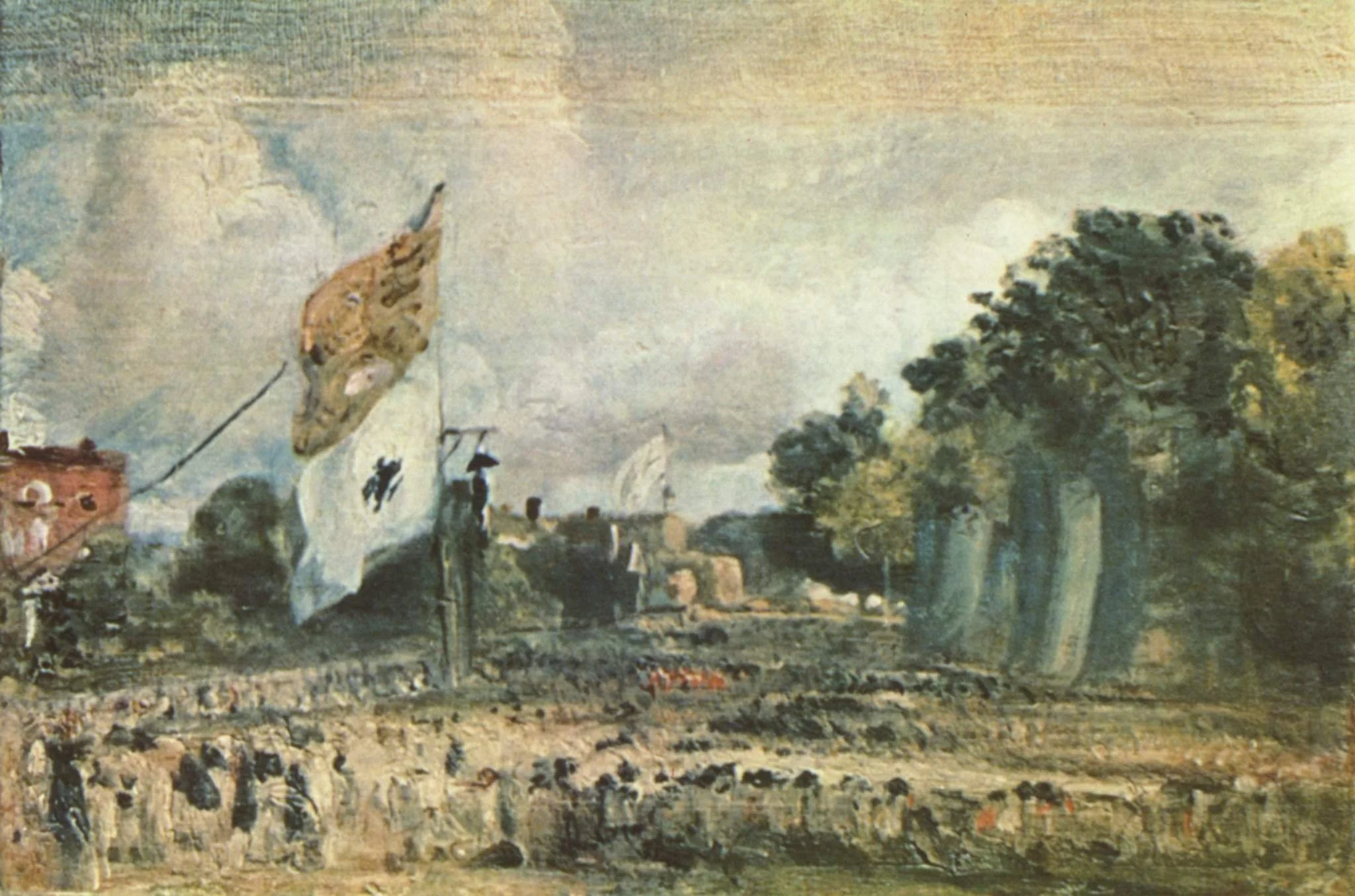 Celebration of the General Peace of 1814 in East Bergholt — John Constable