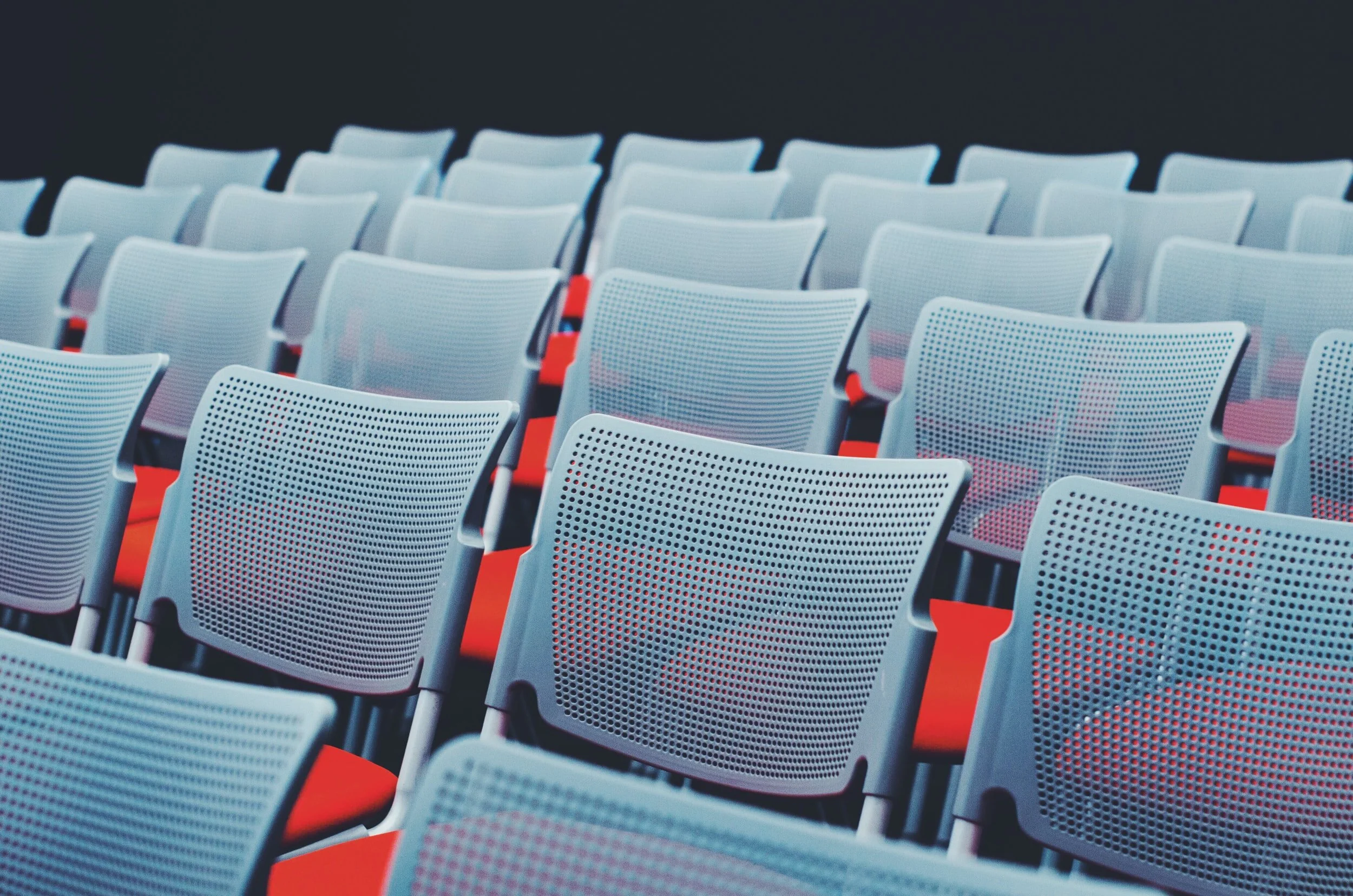 Chair with repeating perforated back