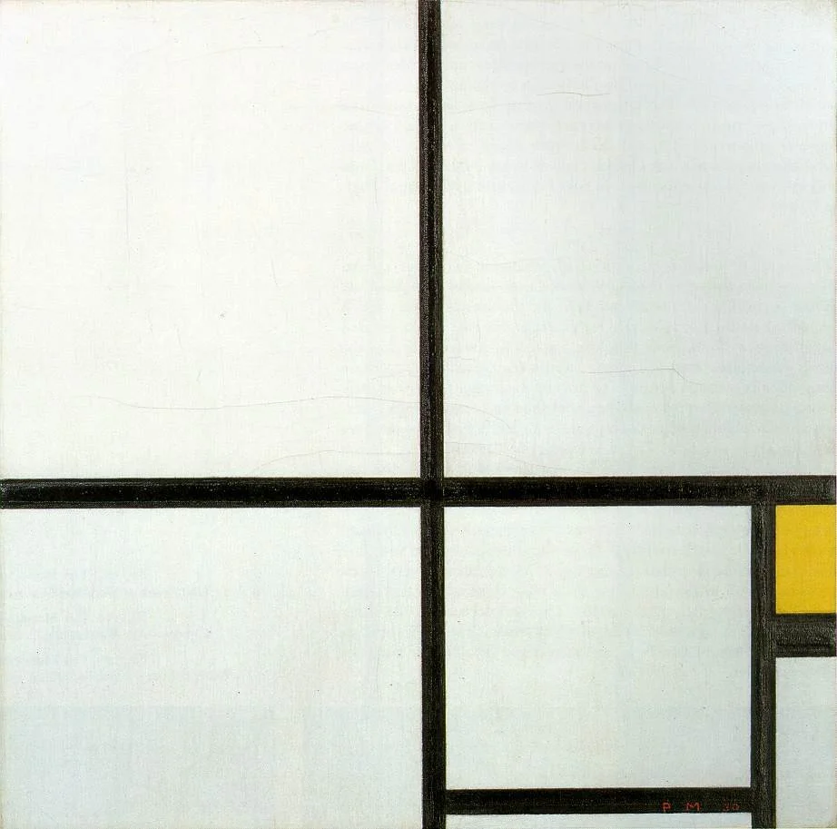 Composition With Yellow Patch, Piet Mondrian